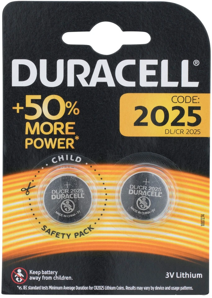 Duracell Lithiumbatterie CR2025 - 2 StĂŒck