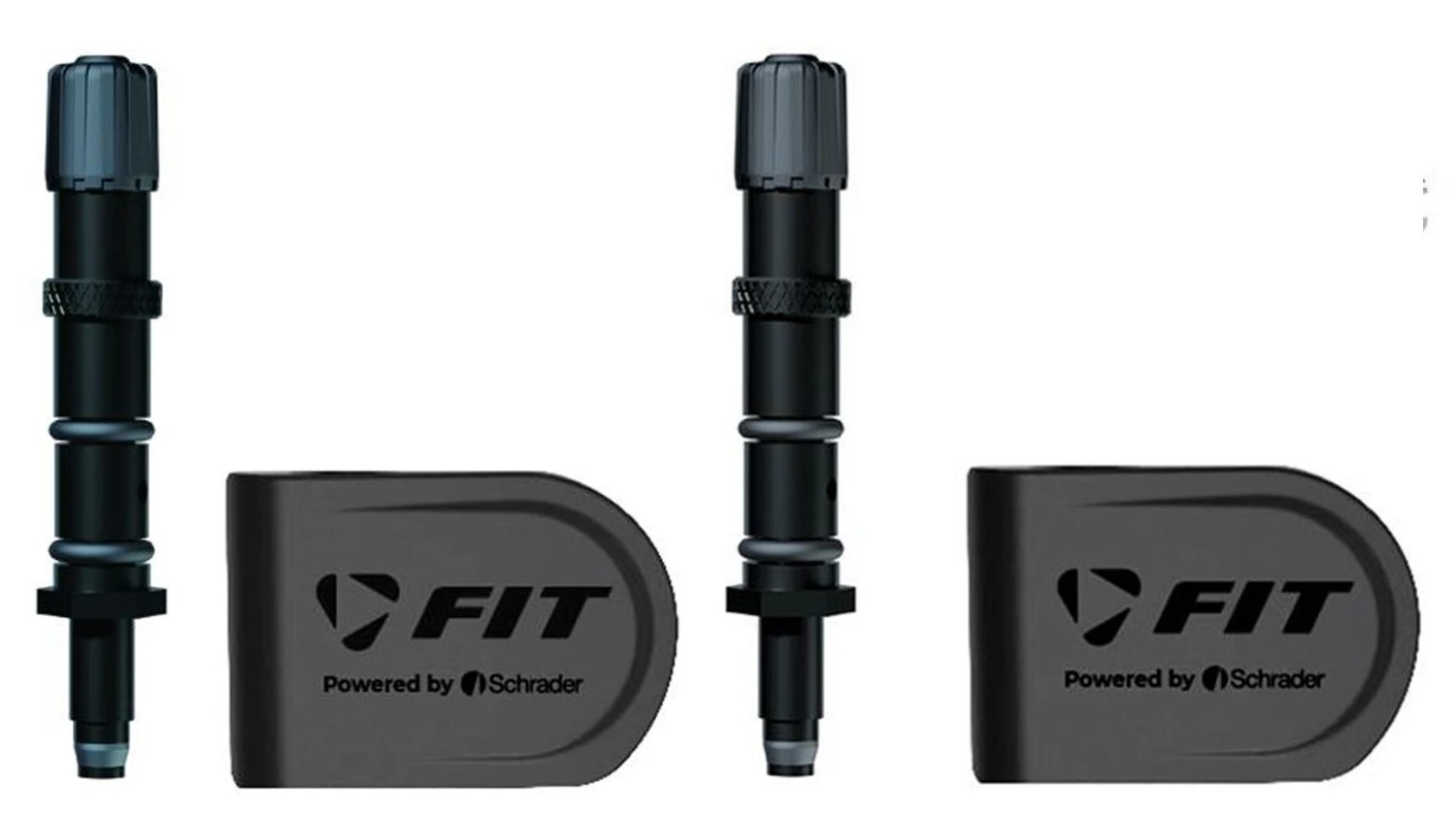 Biketec Reifendrucksensor FIT AV / Autoventil / Schrader 2er Set FĂŒr Vorder- Und Hinterrad