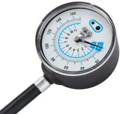 Crankbrothers Klic Standpumpe Analog Manometer Mit Schlauch Schwarz/silber